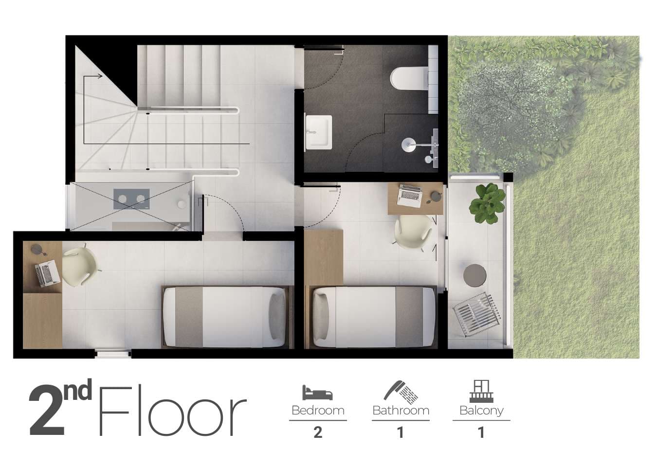 Communal 3 Bedroom floor 2