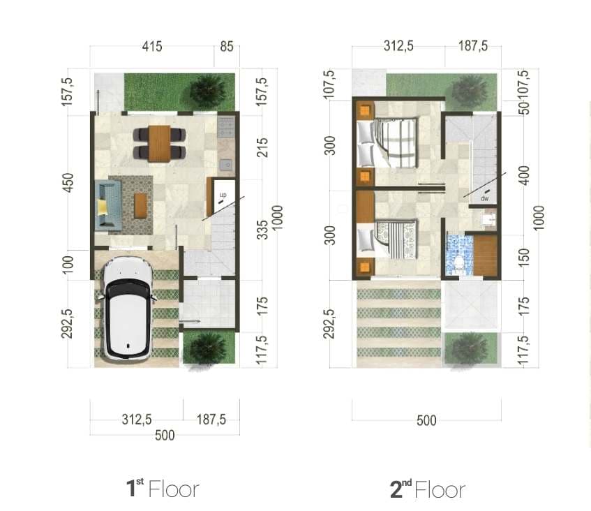 Serenade 2 Bedroom floor plan